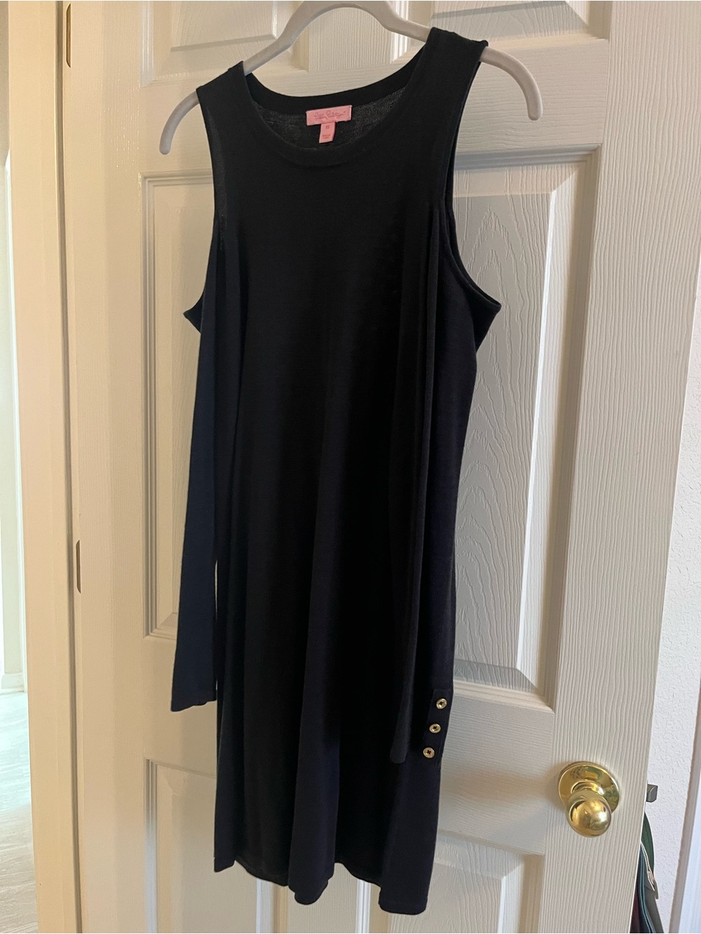 Like New. Lilly Pulitzer Long Sleeve Off The Shoulder Knit Sweater Dress XS